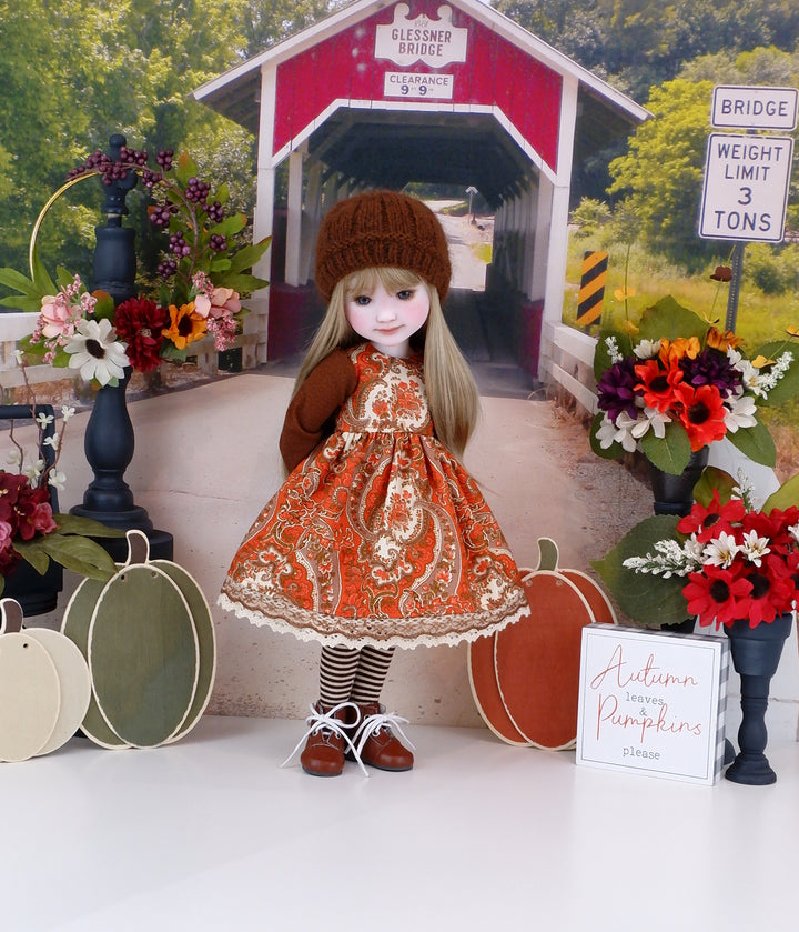 Westchester Paisley - dress with boots for Ruby Red Fashion Friends doll