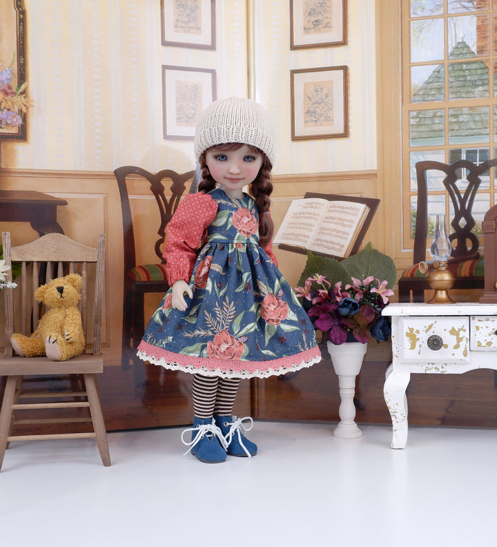 Wheat Flowers - dress with boots for Ruby Red Fashion Friends doll