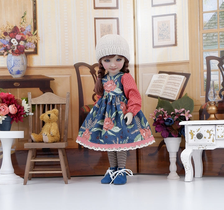 Wheat Flowers - dress with boots for Ruby Red Fashion Friends doll