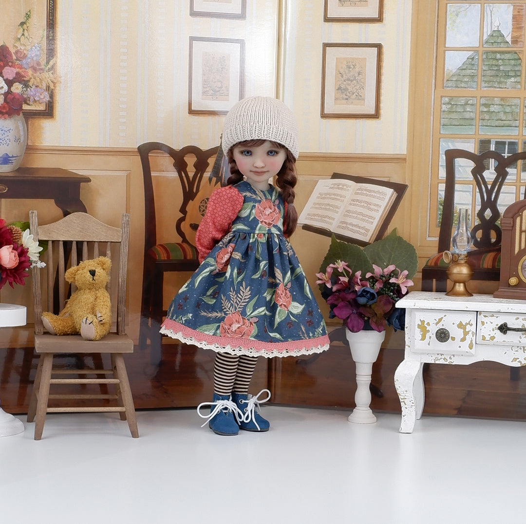 Wheat Flowers - dress with boots for Ruby Red Fashion Friends doll