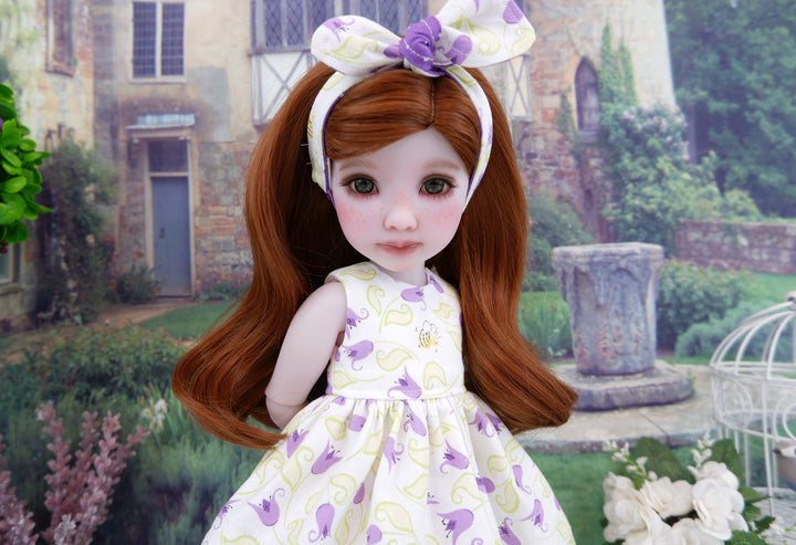 Whimsical Tulips - dress with boots for Ruby Red Fashion Friends doll
