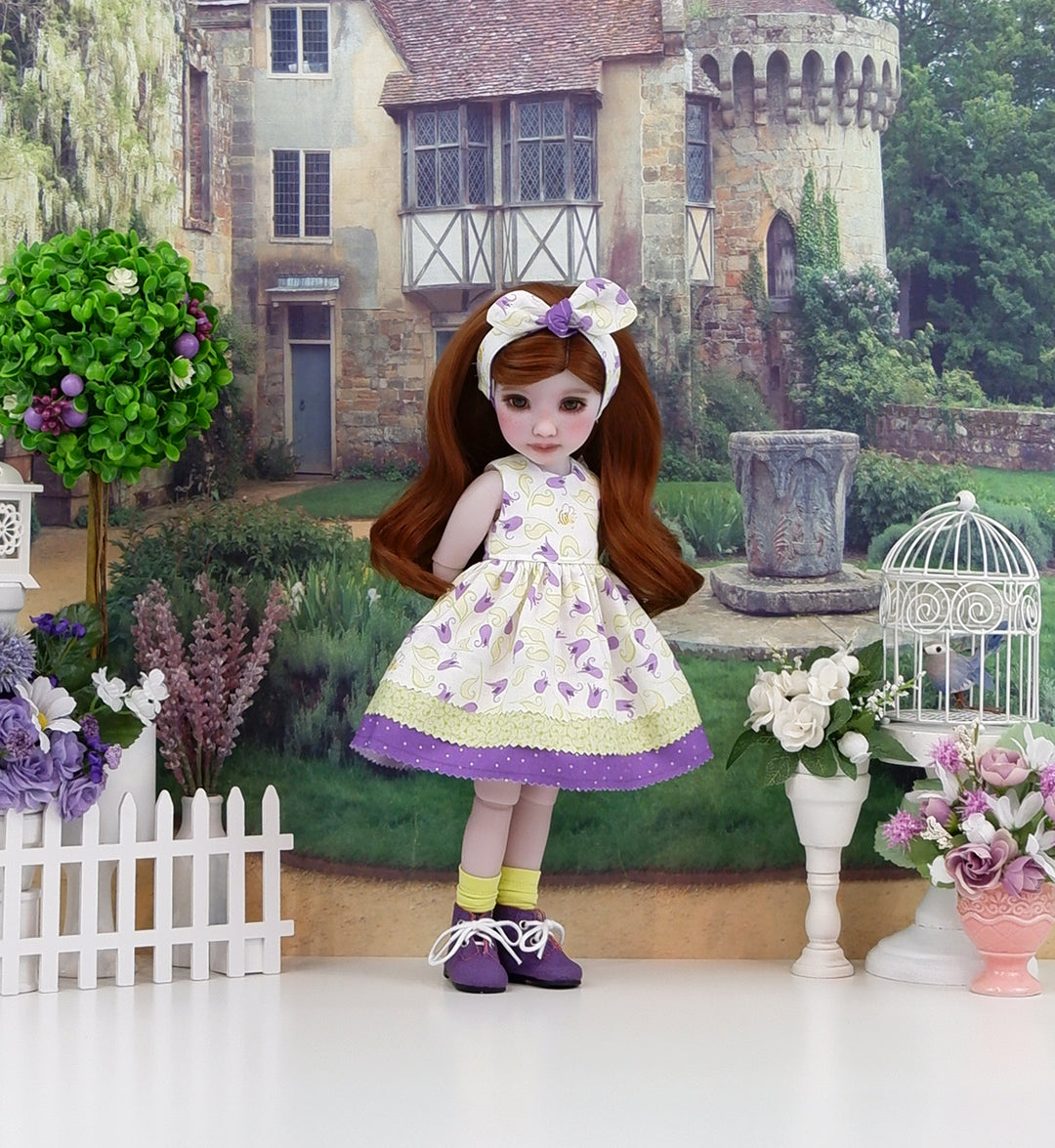 Whimsical Tulips - dress with boots for Ruby Red Fashion Friends doll