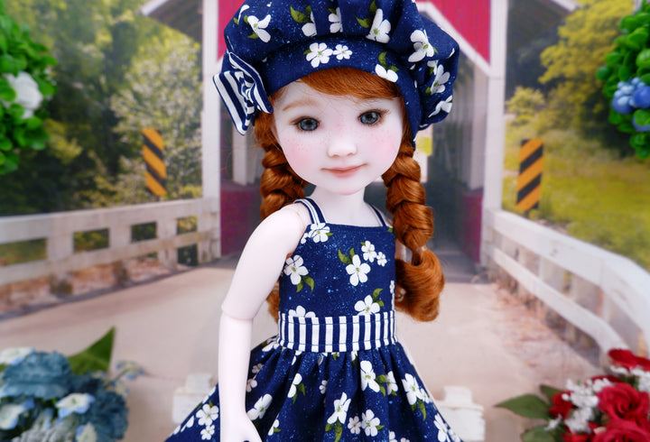White Wildflower - dress and shoes for Ruby Red Fashion Friends doll