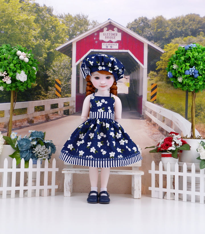 White Wildflower - dress and shoes for Ruby Red Fashion Friends doll