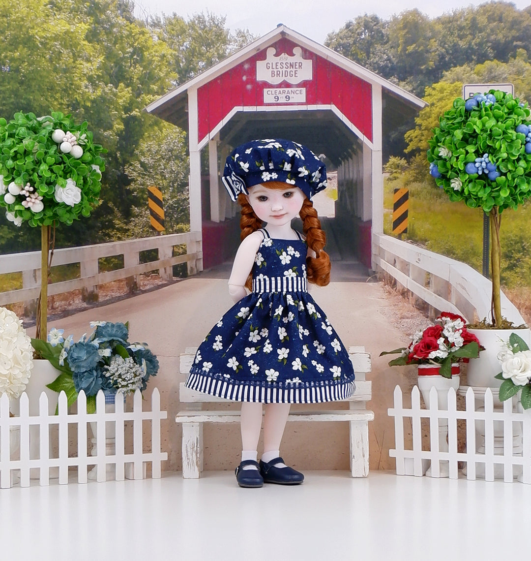 White Wildflower - dress and shoes for Ruby Red Fashion Friends doll