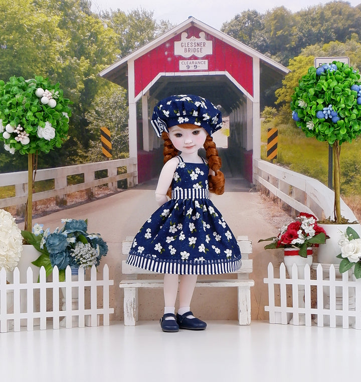 White Wildflower - dress and shoes for Ruby Red Fashion Friends doll