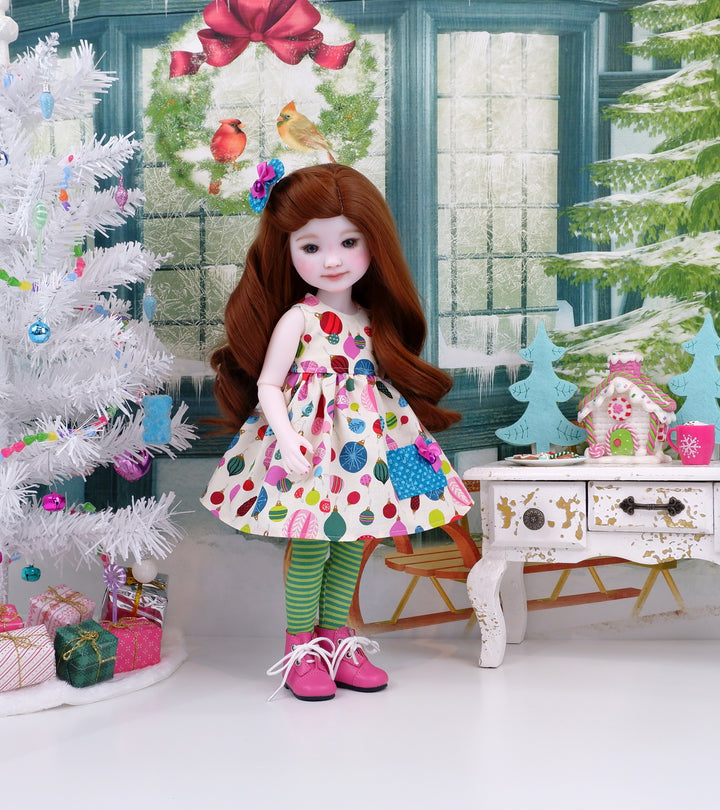 Whoville Christmas - dress with boots for Ruby Red Fashion Friends doll