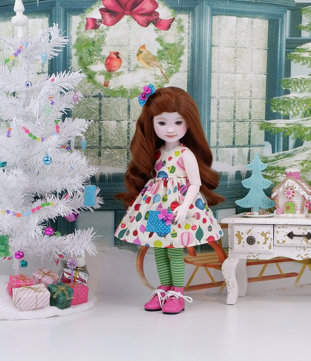 Whoville Christmas - dress with boots for Ruby Red Fashion Friends doll