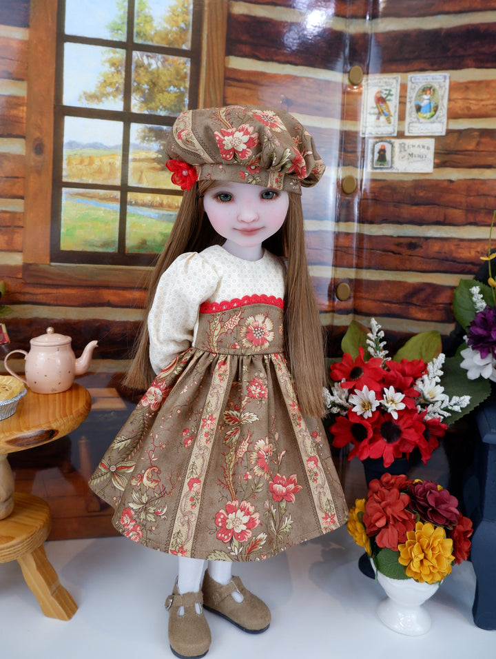 Wild Autumn Mum - dress with shoes for Ruby Red Fashion Friends doll