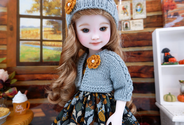 Wild Chestnuts - dress and sweater with boots for Ruby Red Fashion Friends doll
