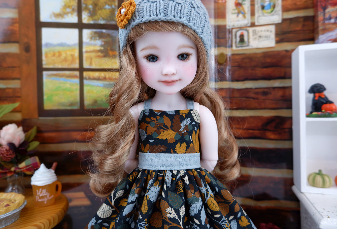 Wild Chestnuts - dress and sweater with boots for Ruby Red Fashion Friends doll