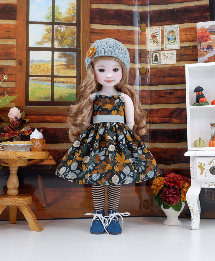 Wild Chestnuts - dress and sweater with boots for Ruby Red Fashion Friends doll