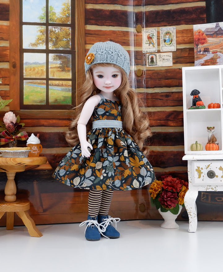 Wild Chestnuts - dress and sweater with boots for Ruby Red Fashion Friends doll