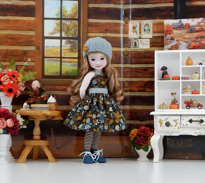 Wild Chestnuts - dress and sweater with boots for Ruby Red Fashion Friends doll