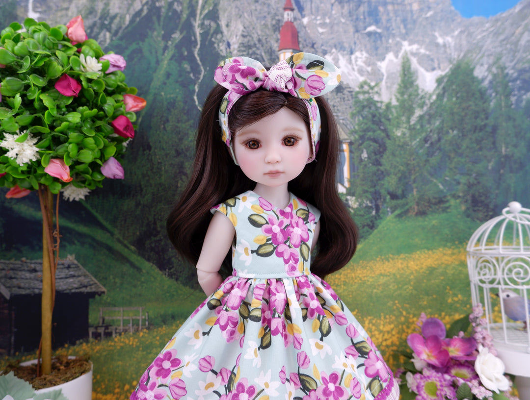 Wild Periwinkles - dress with shoes for Ruby Red Fashion Friends doll