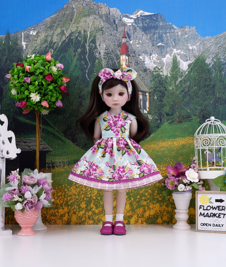 Wild Periwinkles - dress with shoes for Ruby Red Fashion Friends doll