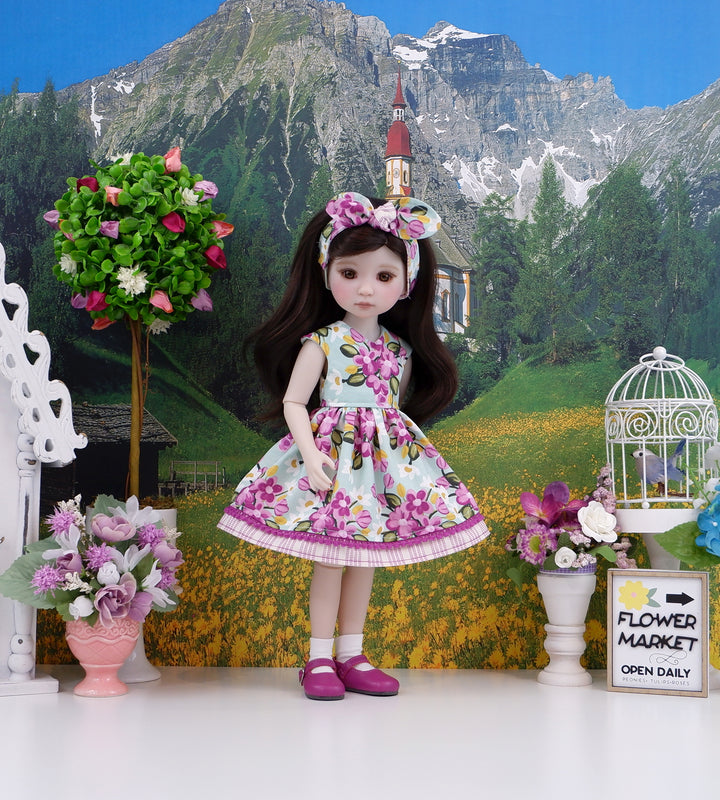 Wild Periwinkles - dress with shoes for Ruby Red Fashion Friends doll