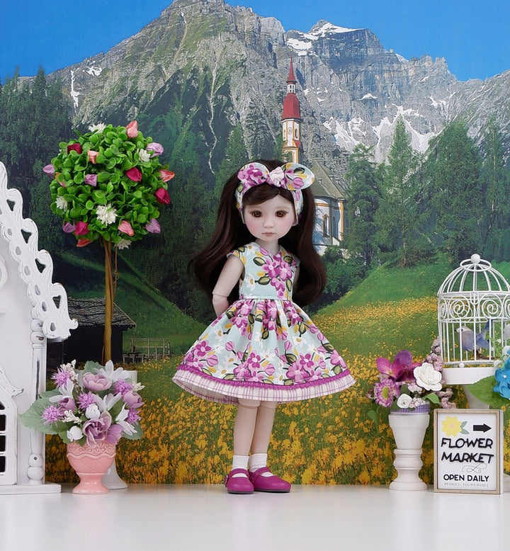 Wild Periwinkles - dress with shoes for Ruby Red Fashion Friends doll
