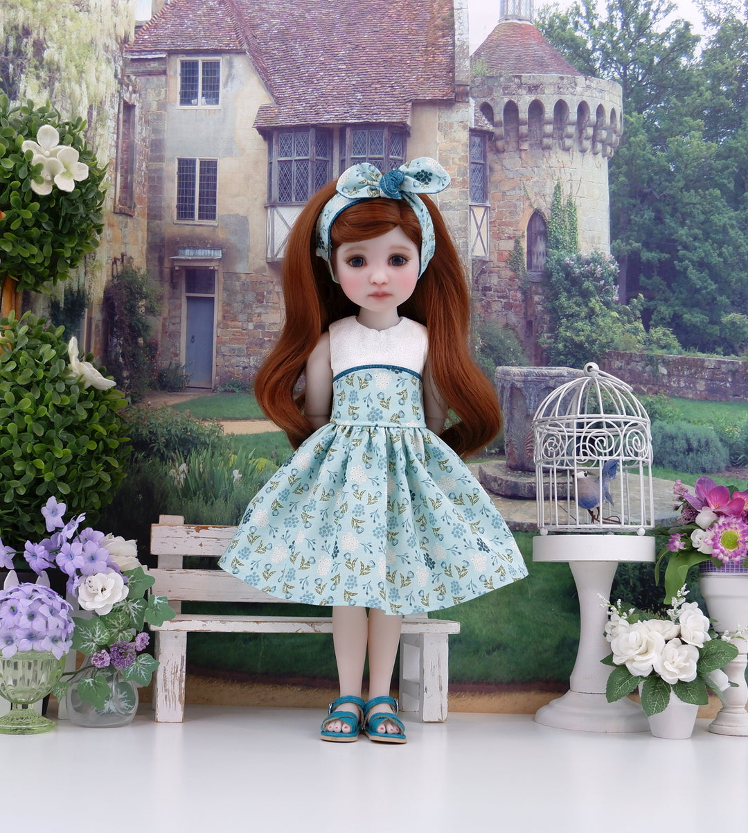 Wildflower Glen - dress and sandals for Ruby Red Fashion Friends doll