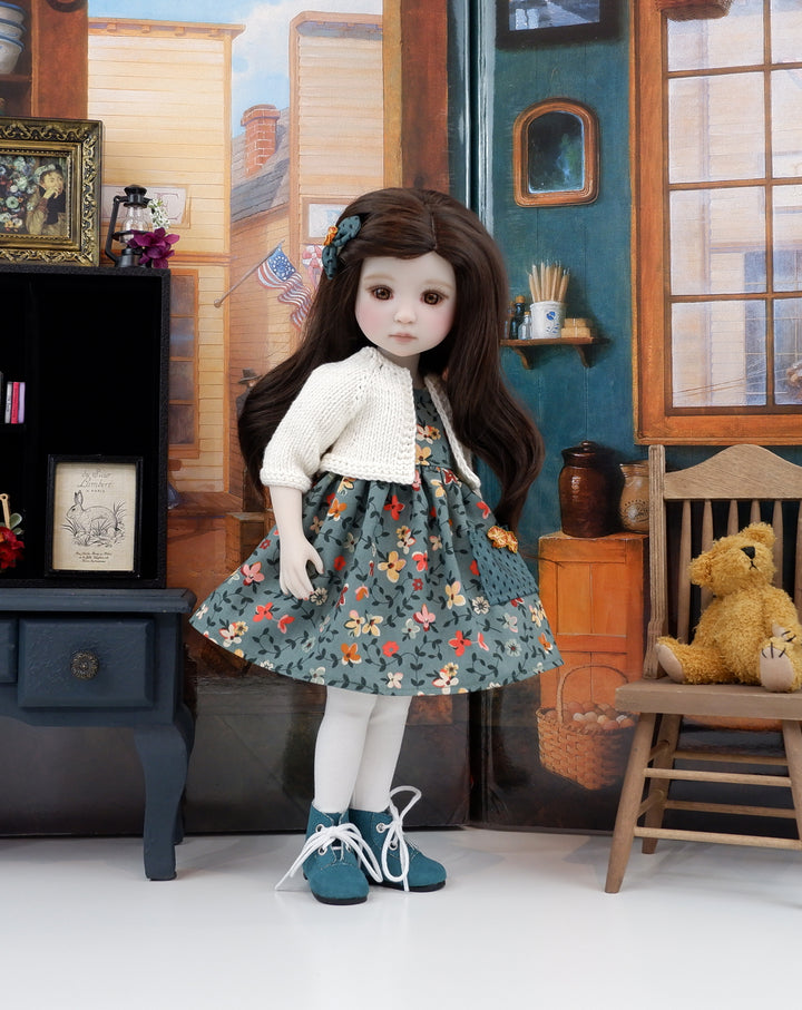 Wildflower Hollow - dress, sweater &amp; boots for Ruby Red Fashion Friends doll