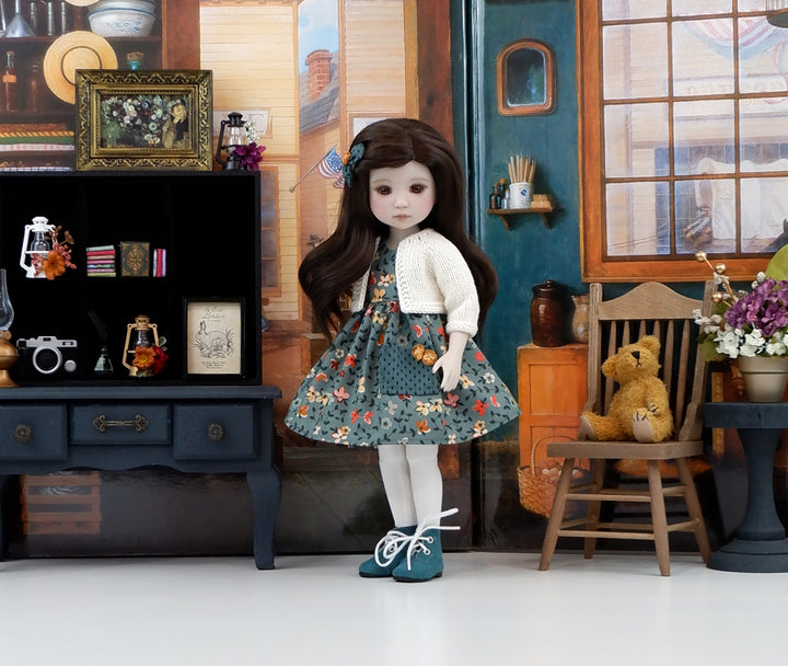 Wildflower Hollow - dress, sweater &amp; boots for Ruby Red Fashion Friends doll