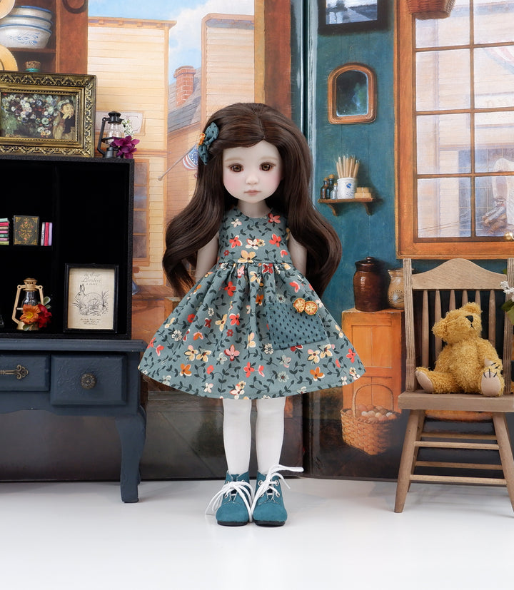 Wildflower Hollow - dress, sweater &amp; boots for Ruby Red Fashion Friends doll