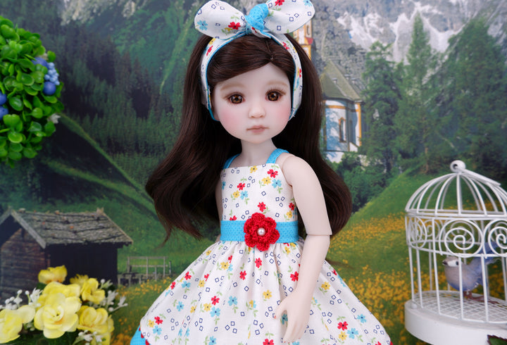 Wildflower Nostalgia - dress and sandals for Ruby Red Fashion Friends doll