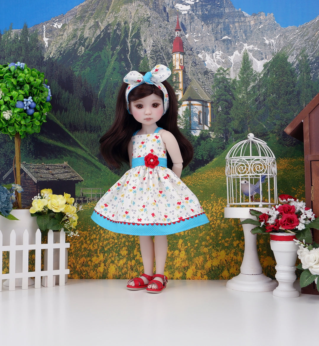 Wildflower Nostalgia - dress and sandals for Ruby Red Fashion Friends doll