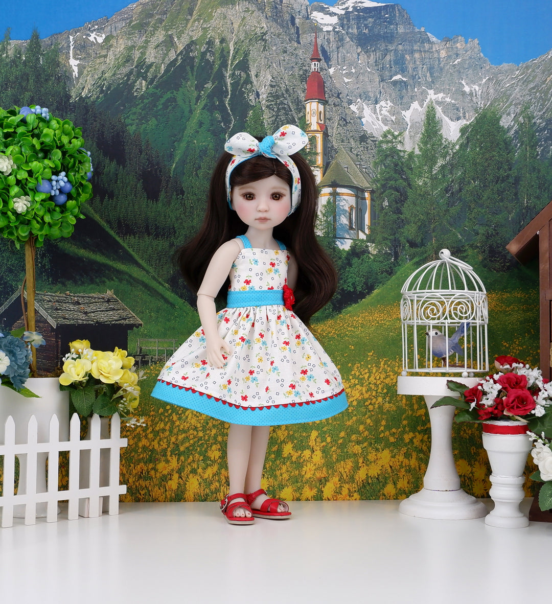Wildflower Nostalgia - dress and sandals for Ruby Red Fashion Friends doll