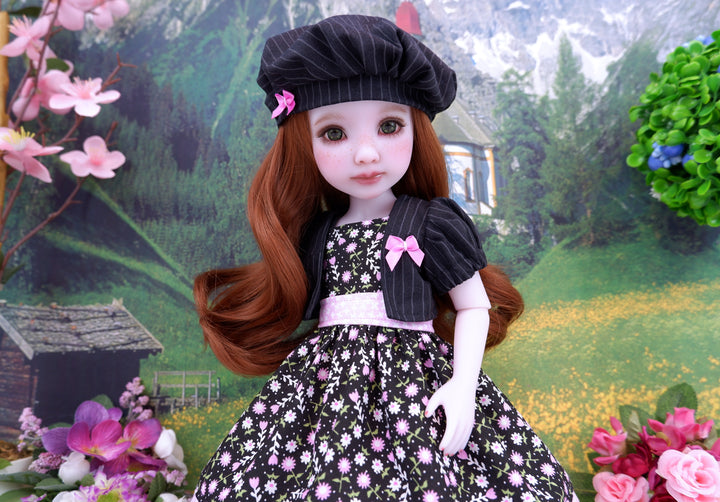 Wildflower Toss - dress & jacket with shoes for Ruby Red Fashion Friends doll