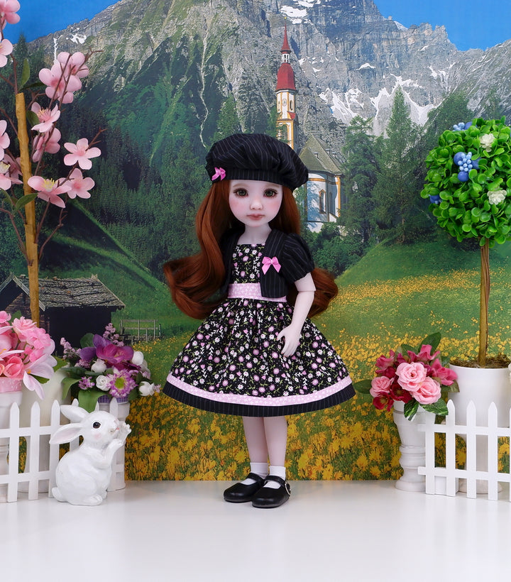 Wildflower Toss - dress & jacket with shoes for Ruby Red Fashion Friends doll
