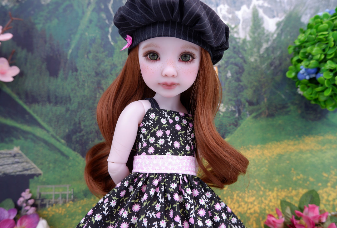 Wildflower Toss - dress & jacket with shoes for Ruby Red Fashion Friends doll