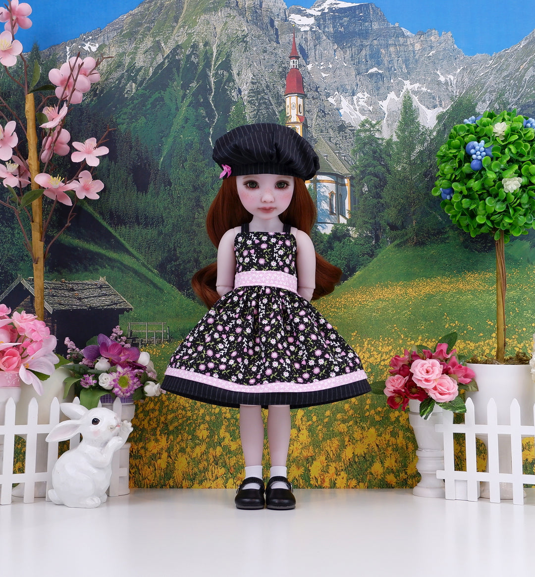 Wildflower Toss - dress & jacket with shoes for Ruby Red Fashion Friends doll