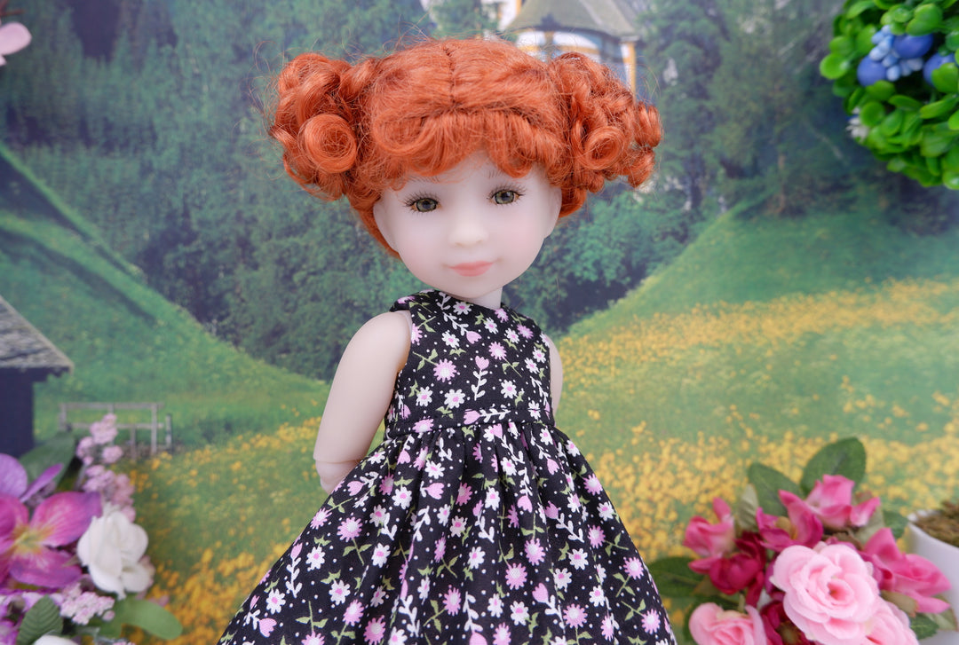 Wildflower Toss - dress and shoes for Ruby Red Siblies doll