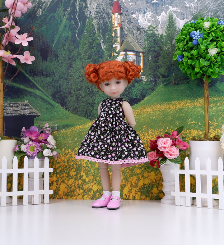 Wildflower Toss - dress and shoes for Ruby Red Siblies doll