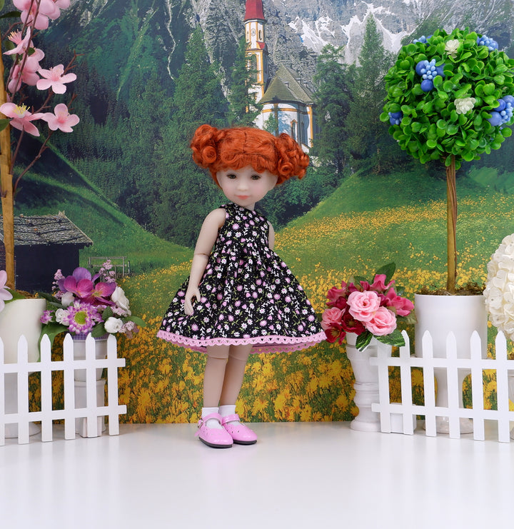 Wildflower Toss - dress and shoes for Ruby Red Siblies doll