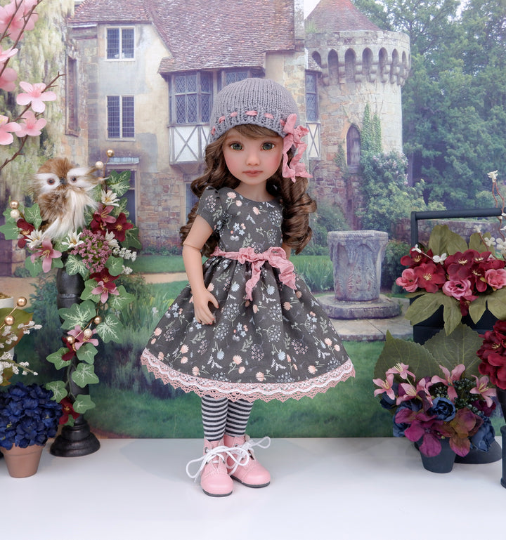 Wildflower Wishes - dress ensemble with boots for Ruby Red Fashion Friends doll