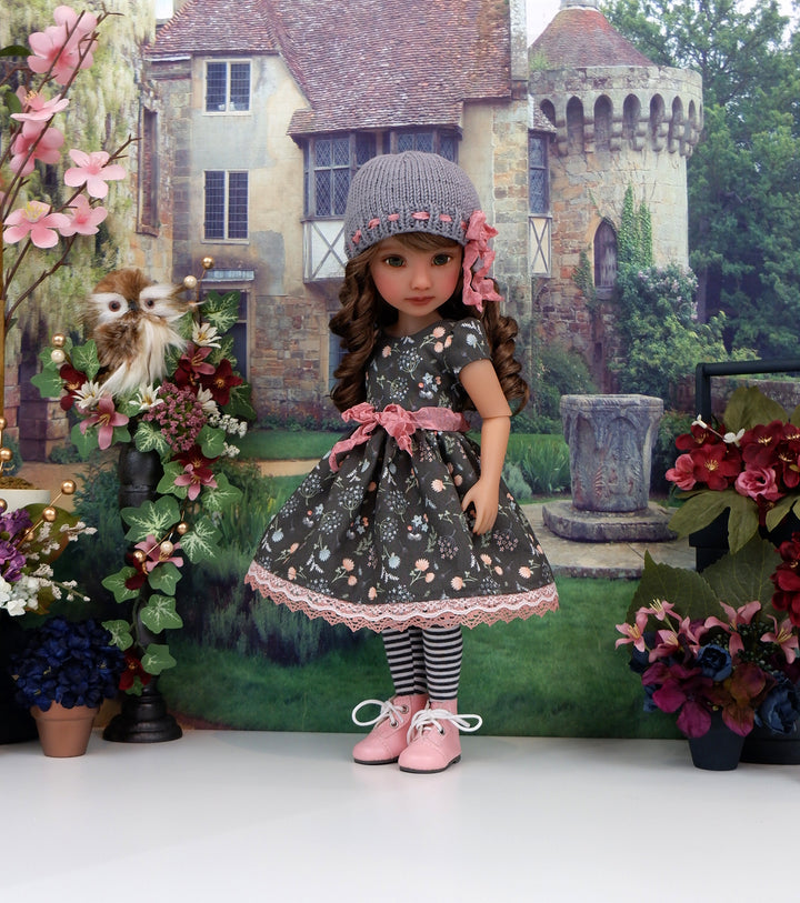 Wildflower Wishes - dress ensemble with boots for Ruby Red Fashion Friends doll