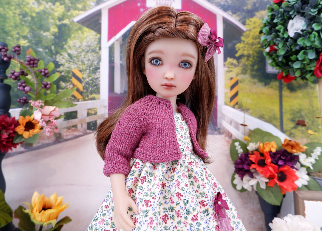 Wine on the Vine - dress, sweater &amp; boots for Ruby Red Fashion Friends doll