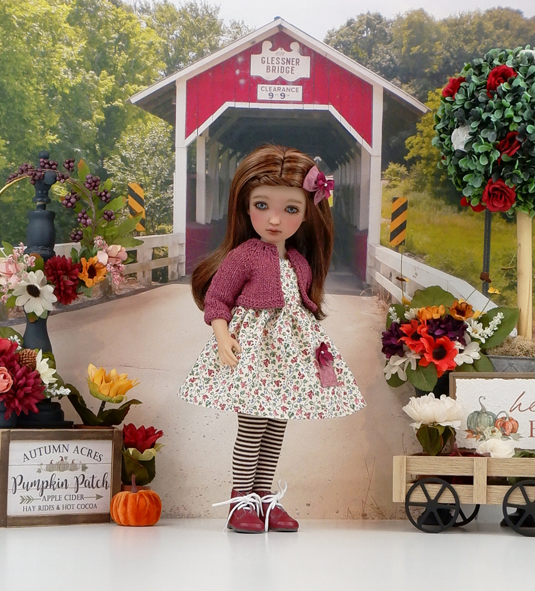 Wine on the Vine - dress, sweater &amp; boots for Ruby Red Fashion Friends doll