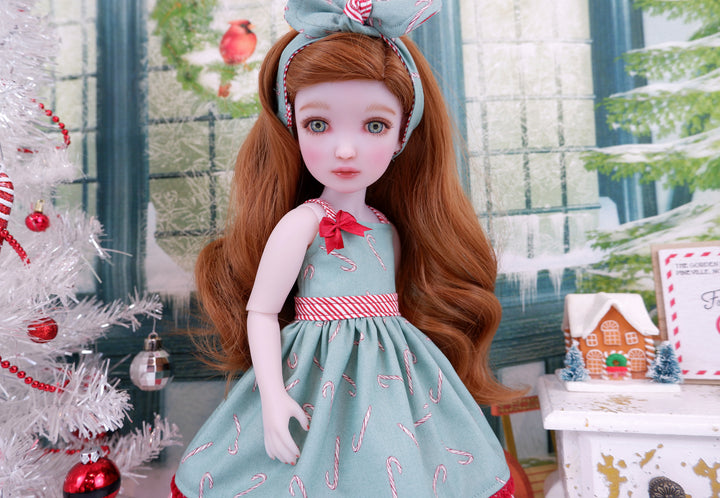 Winter Candy Cane - dress with shoes for Ruby Red Fashion Friends doll