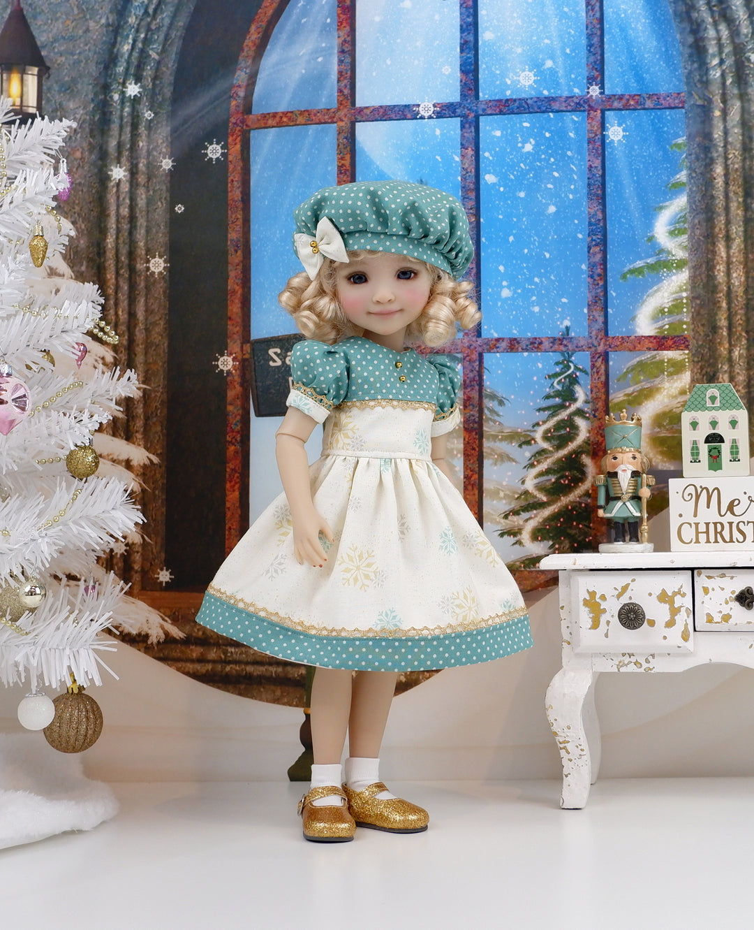Winter Flurries - dress with shoes for Ruby Red Fashion Friends doll