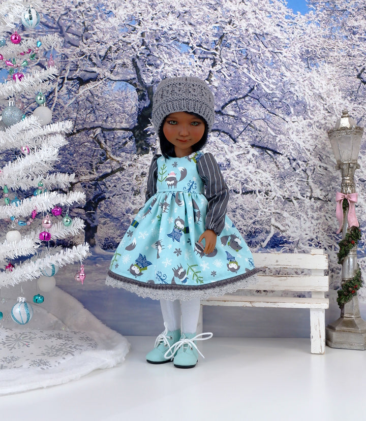 Winter Fox - dress ensemble with boots for Ruby Red Fashion Friends doll