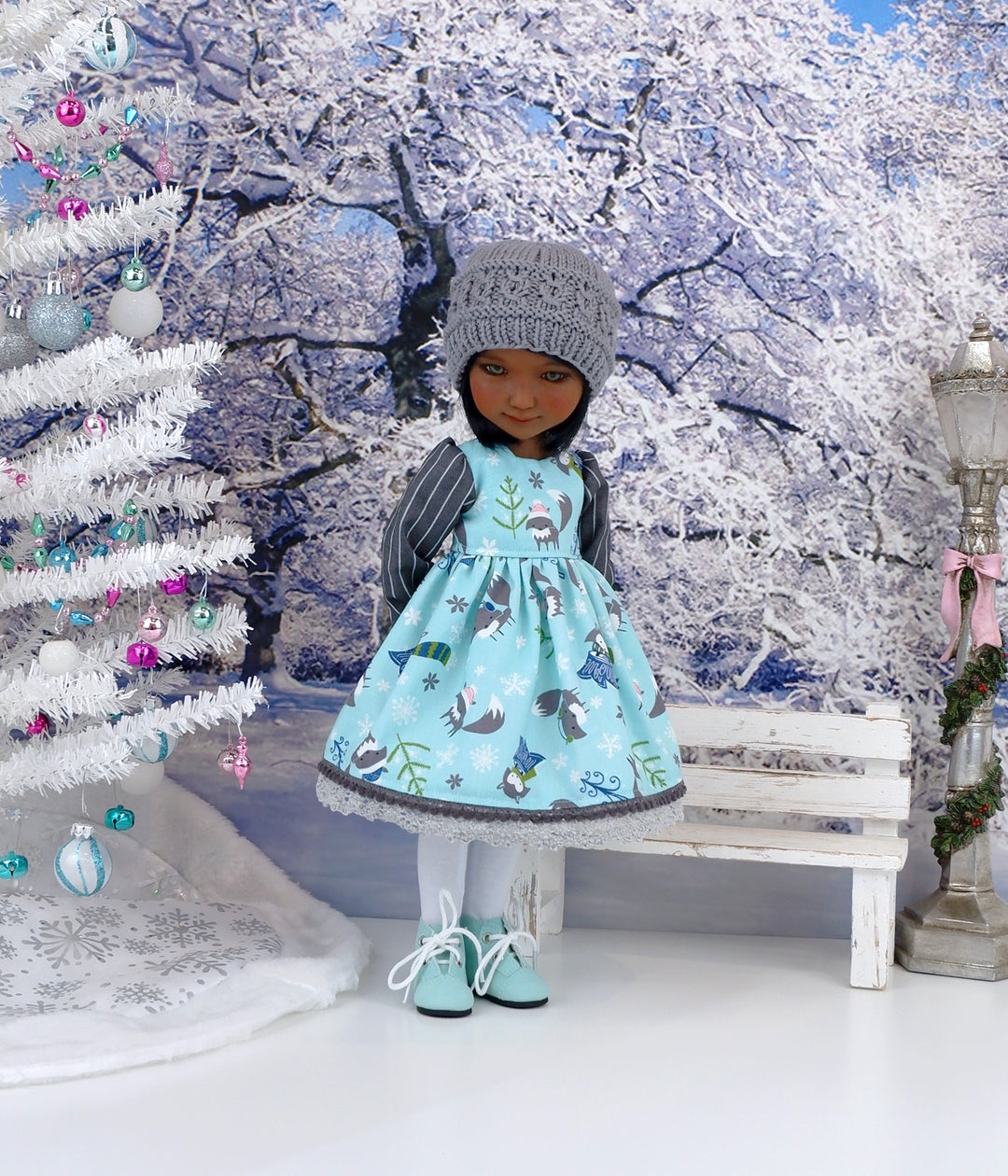 Winter Fox - dress ensemble with boots for Ruby Red Fashion Friends doll