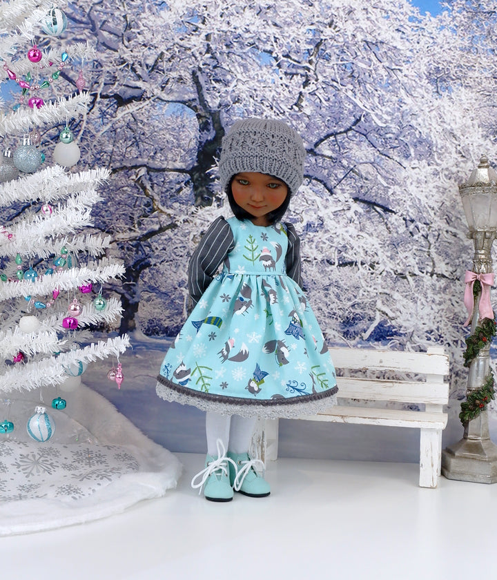 Winter Fox - dress ensemble with boots for Ruby Red Fashion Friends doll