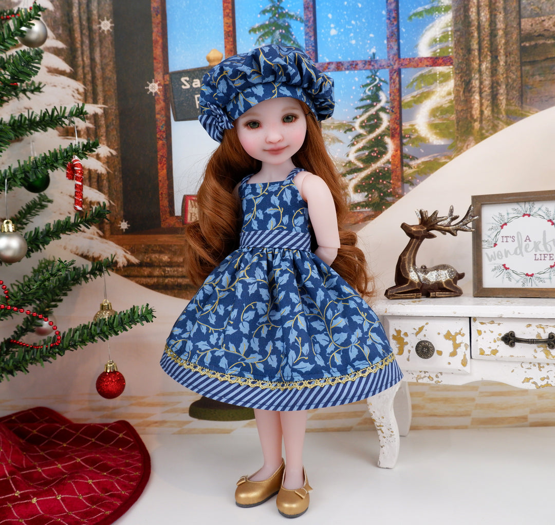 Winter Holly - dress with shoes for Ruby Red Fashion Friends doll