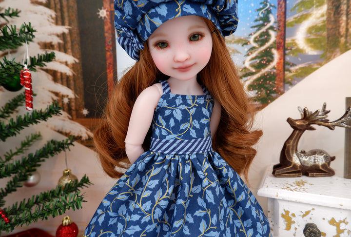 Winter Holly - dress with shoes for Ruby Red Fashion Friends doll