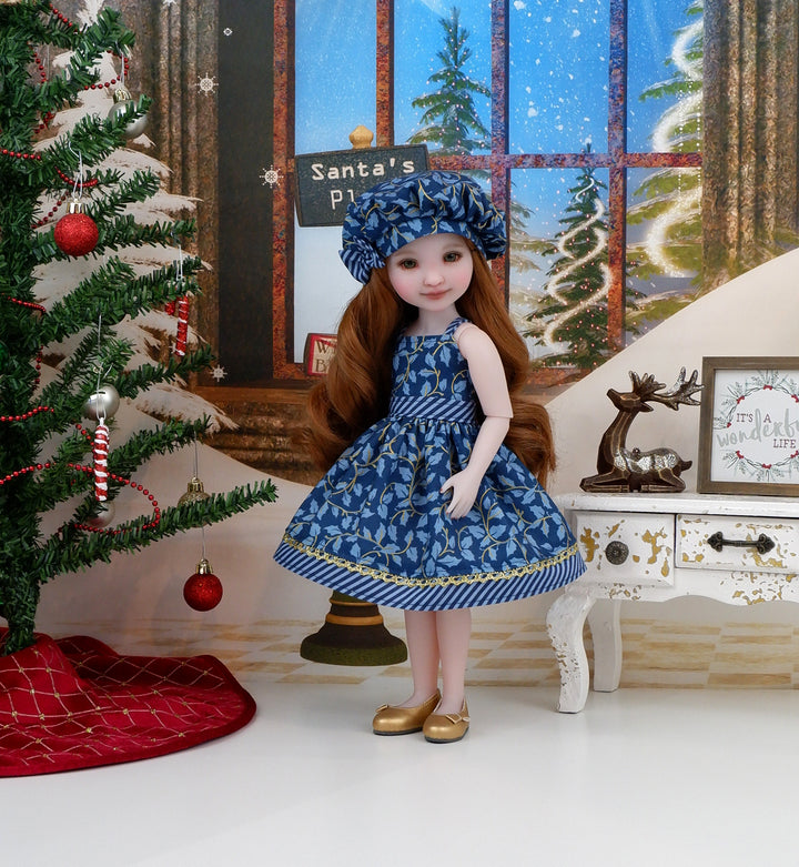 Winter Holly - dress with shoes for Ruby Red Fashion Friends doll