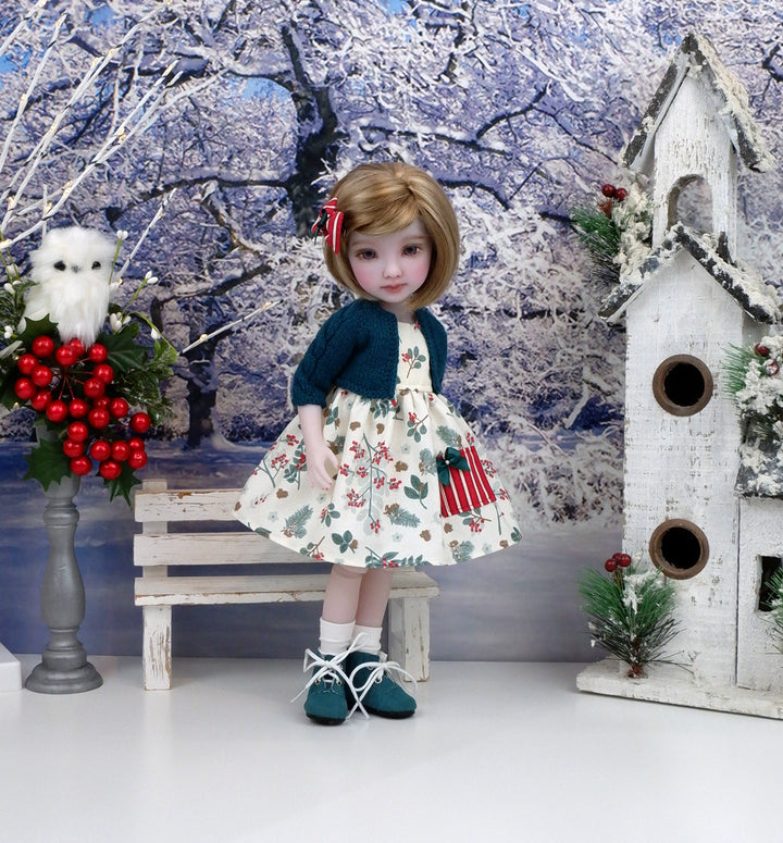 Winter Laurel - dress with sweater & boots for Ruby Red Fashion Friends doll