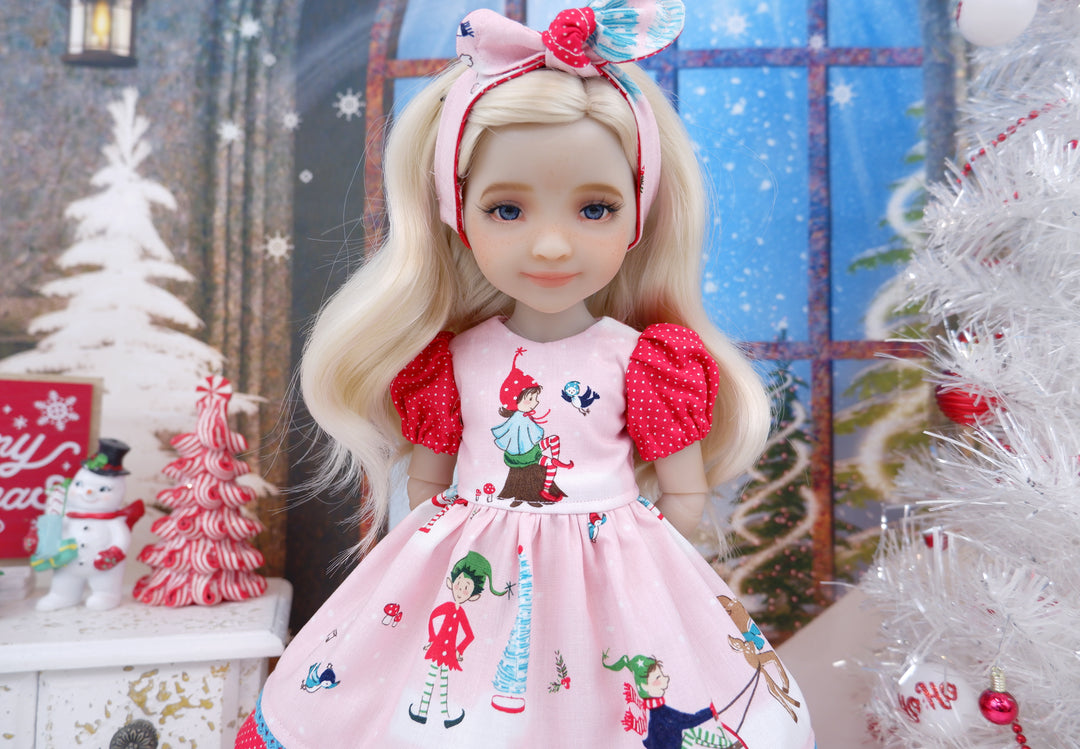 Winter Pixies - dress and saddle shoes for Ruby Red Fashion Friends doll